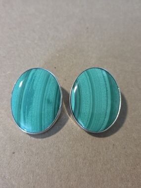 Sterling Silver Malachite Earrings